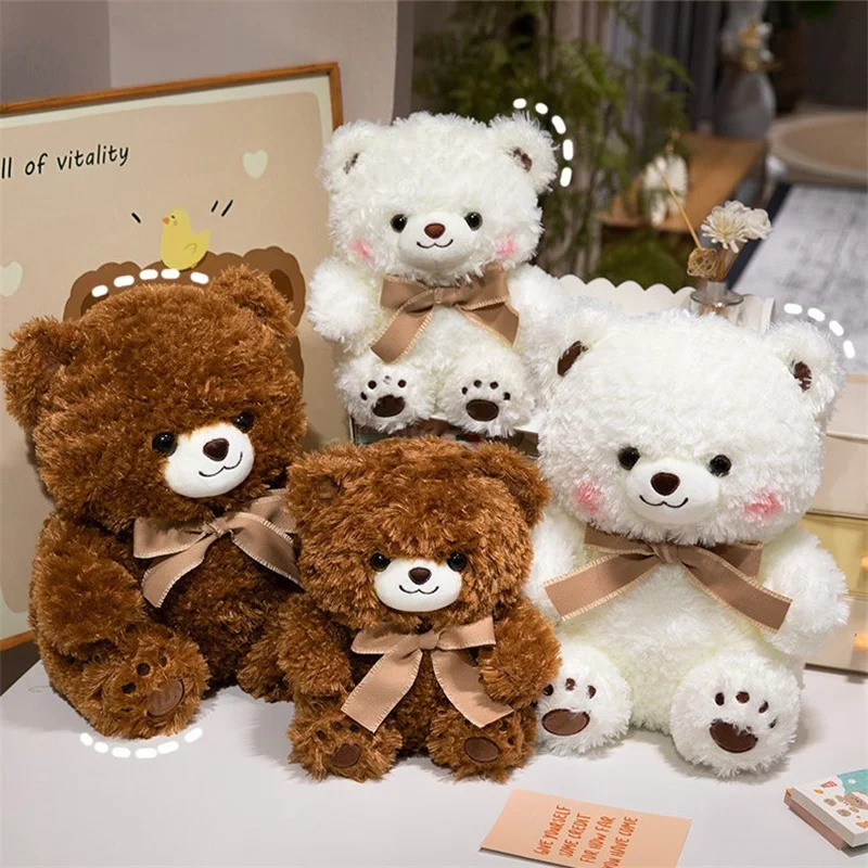 

Cute Plush Shy Bow Tie Bear Cute Couple Bear Doll Plush Toys Teddy Bear Dolls Kids Dolls