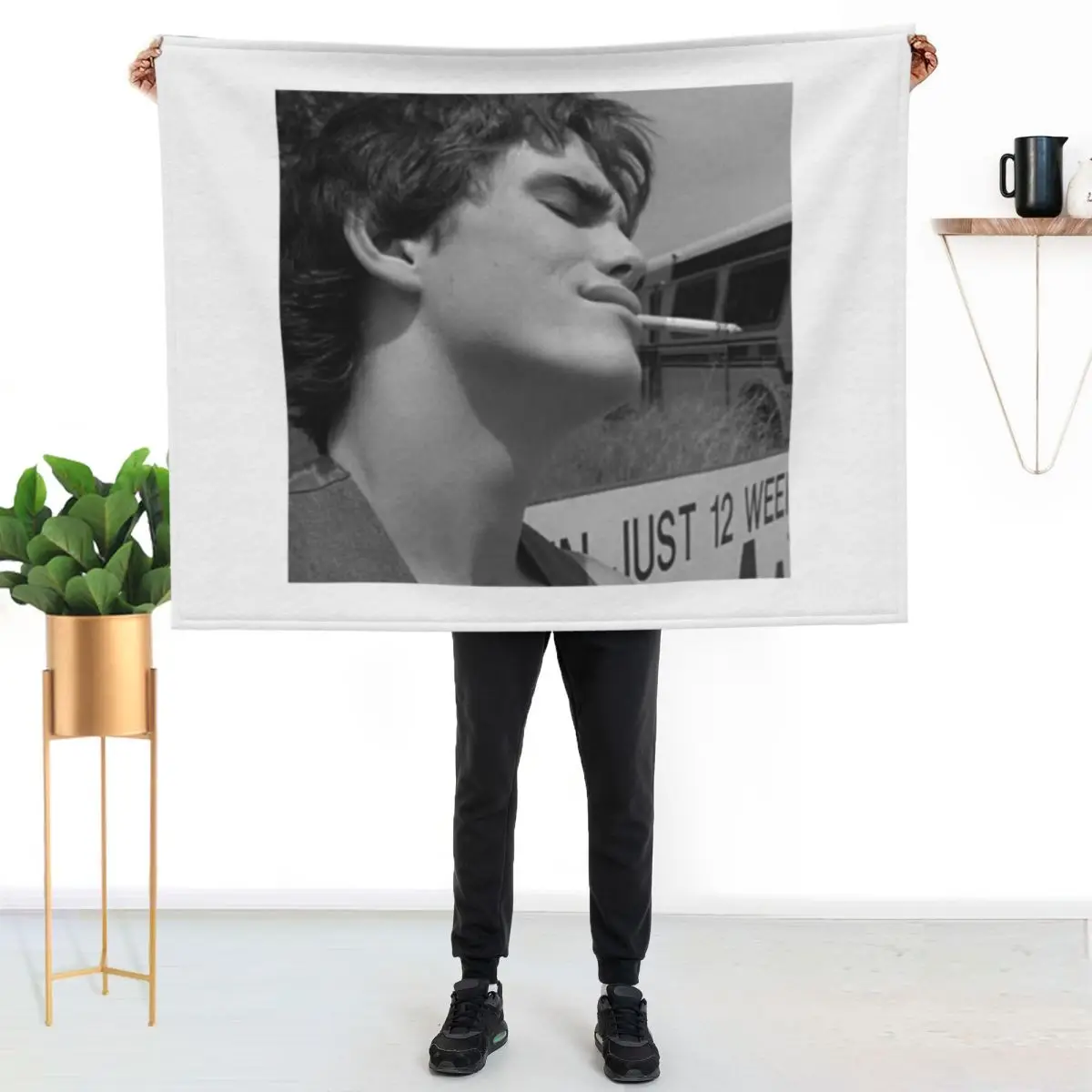 

Matt dillon Throw Blanket Stain Resistant Cozy Warm Blanket
