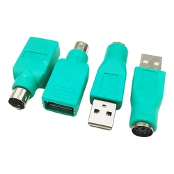 2pcs USB Male Female to PS2 Connector For PS/2 Female Cable Adapter Converter For Computers PC Laptop Notebooks Keyboard Mouse
