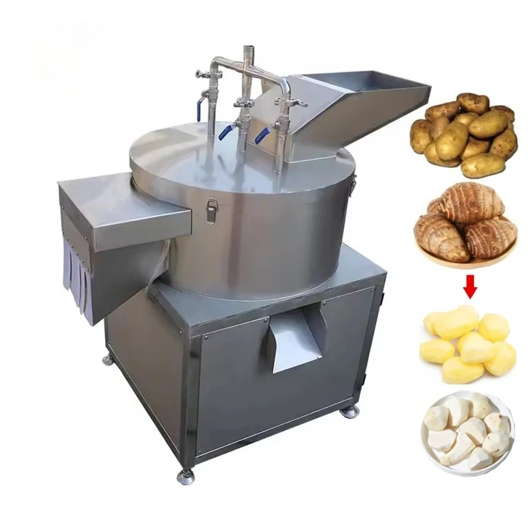Commercial Fully Automatic Ginger Coconut Peeling Machine Kitchen Yam Tapioca Vegetable Cleaning Peeling Machine