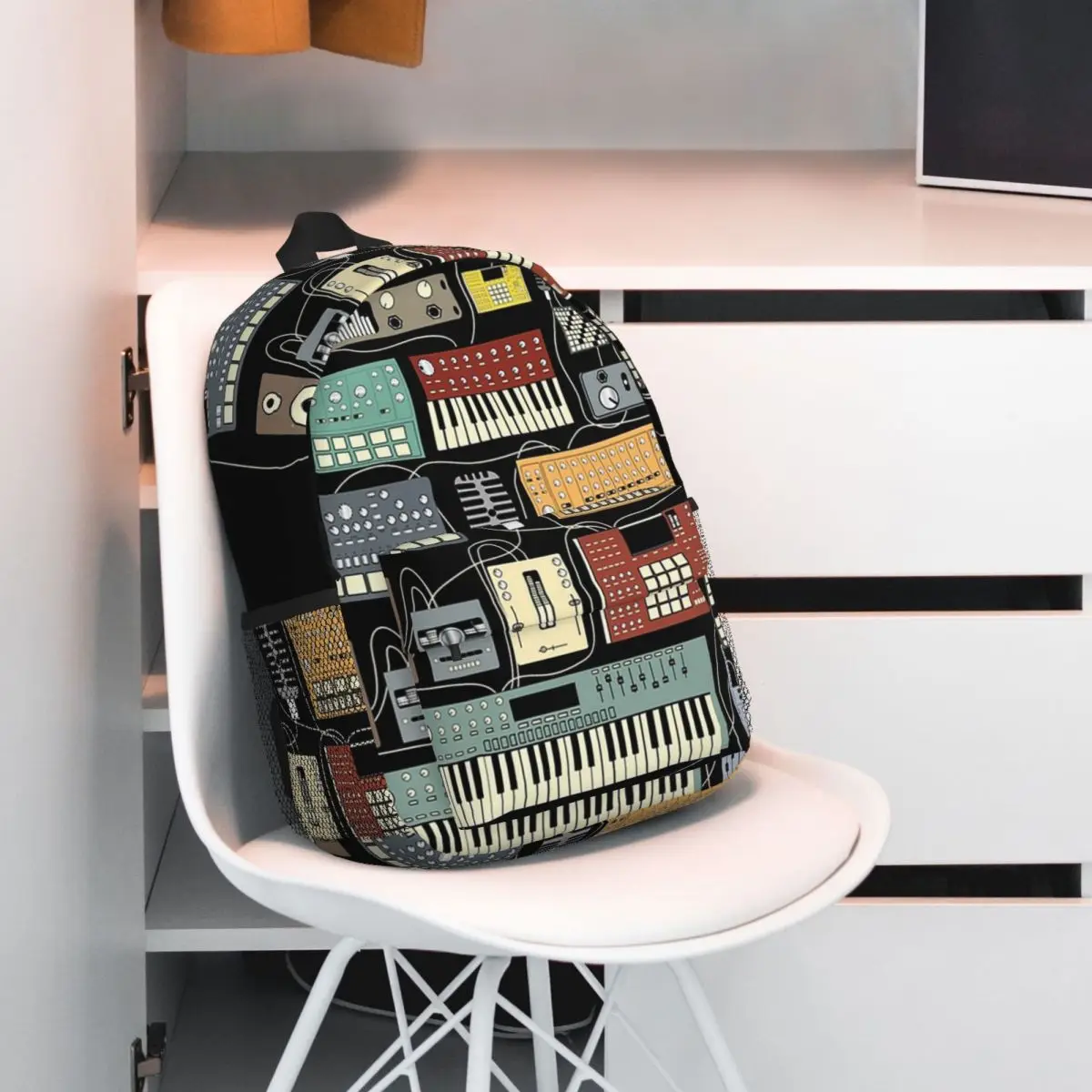 Electronic Musician Synthesizer And Drum Machine Dj Backpacks Teenager Bookbag Children School Bags Travel Rucksack Shoulder Bag