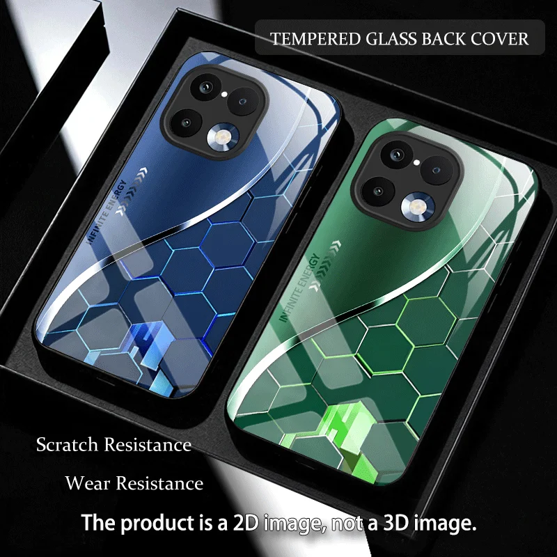 Hard Tempered Glass Case For Realme 16 Pro+ 15 Pro 15T 5G Protective Cover Gradient Color Pattern Back Shell Fundas