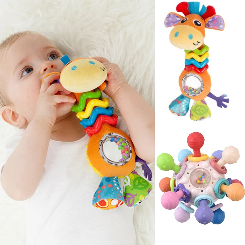 Baby Toys 0 12 Months Baby Ball Rattles Toy for Baby Infant 1 2 3 Years Old Soft Grasping Hand Bell Interactive Toys for Newborn