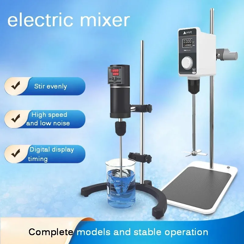 

Official Store Mixer Lab Electric Stirrer Digital Display Overhead Stirrer Adjustable Height Lab Equipment 110V To 220V