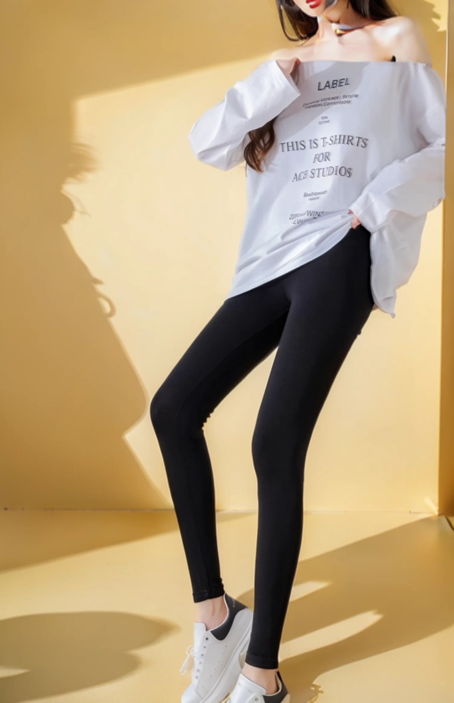 

Женские леггинсы, брюки, женские прямые маленькие цвета, большие быстросохнущие блестящие плюшевые уютные офисные женские однотонные колготки, корейская осень