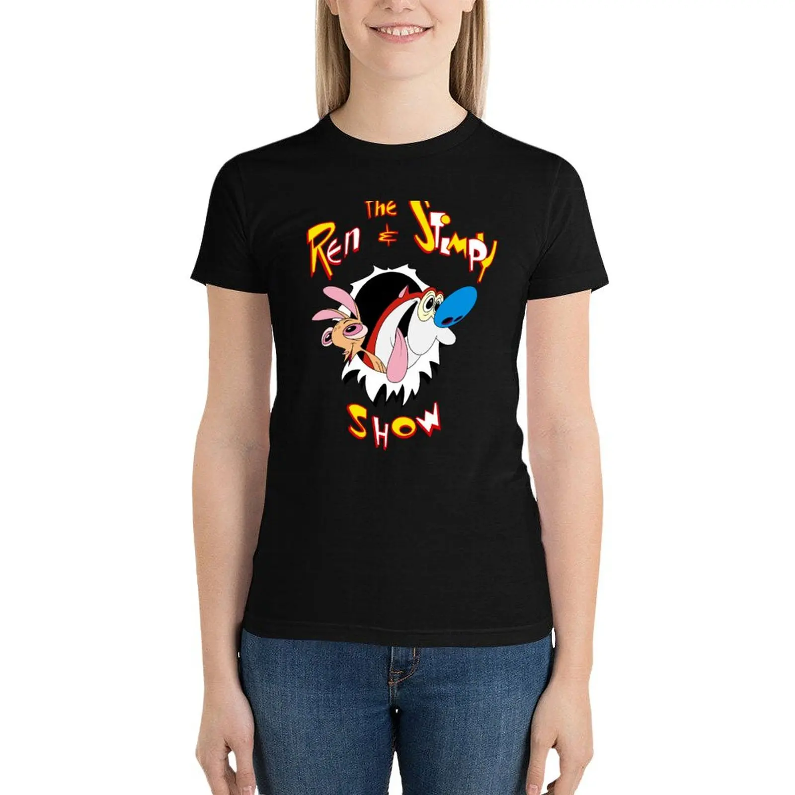 The Ren & Stimpy Show T-Shirt plus size tops tees aesthetic clothes Aesthetic clothing tight shirts for Women