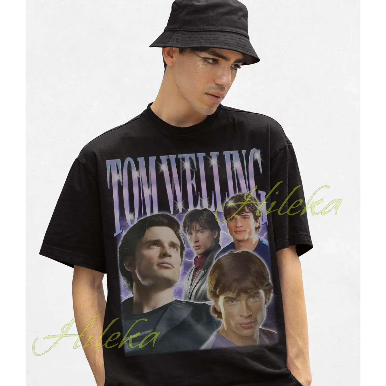 Camiseta Retro Vintage de Tom Welling, Estilo Bootleg Rap, para Fans de Smallville y Clark Kent, con Efecto Lavado y Ligeramente Elástica, Estilo Urbano