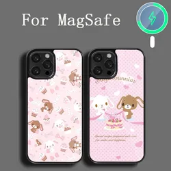 MINISO Sugarbunnies Phone Case For iPhone 14 13 12 11 15 Pro Max Plus Magsafe Magnetic Cover