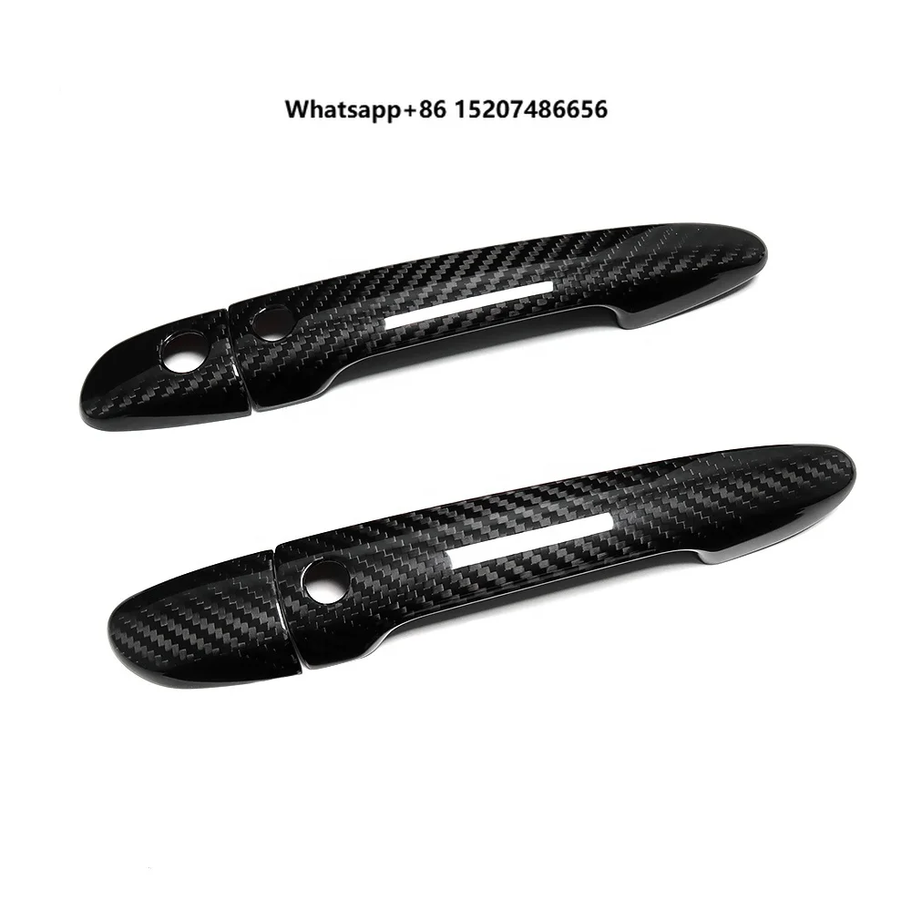 Real Carbon Fiber Door Handle Cover Sticker Exterior for Roadster MX-5 2016-2021 Convertible Car Accessories
