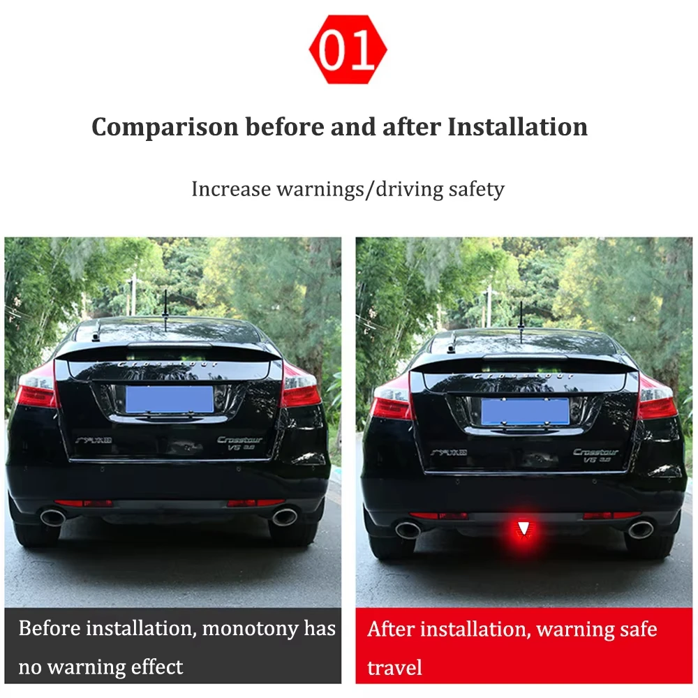 F1 Style Led Brake Pilot Light 12V LED Rear Tail Lights Flash Warning Reverse Stop Safety Signal Lamp For Car Motorcycle SUV