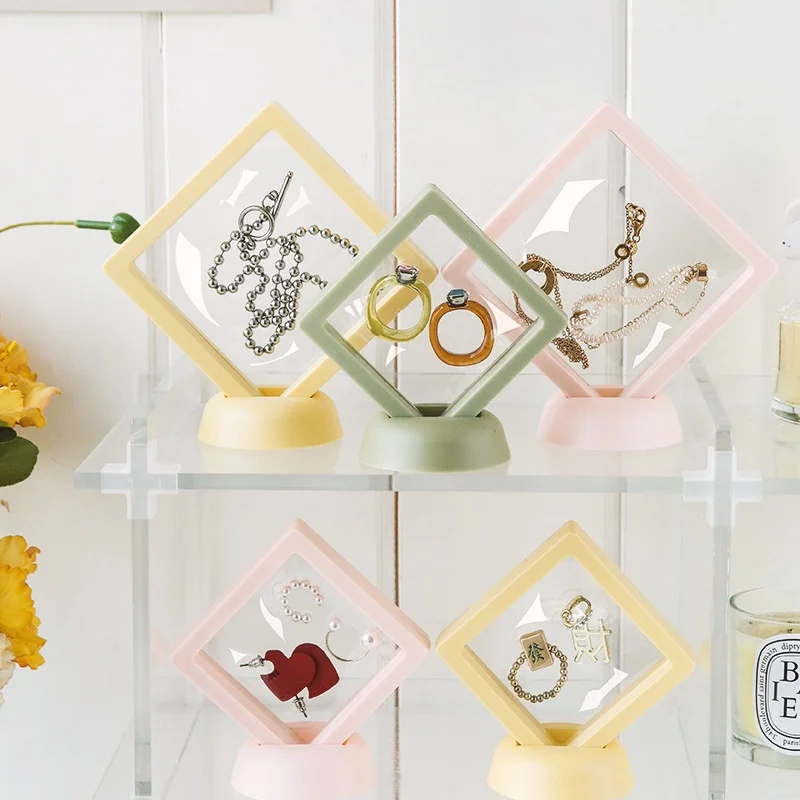 

3PS прозрачная пленка, упаковочная коробка для ювелирных изделий, подвесное кольцо, серьги, подставка, держатель для коллекции монет, чехол для хранения ПЭТ-мембран