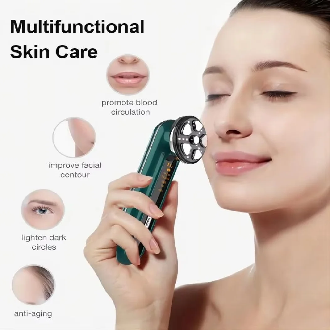 Microcurrent Facial Device Face Lifting Machine Neck Skin Tighten Massager LED Light Photon Vibration Rejuvenation Beauty Tool