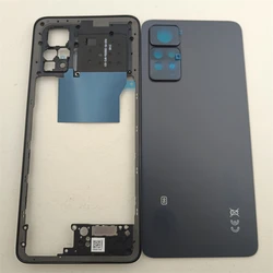 For Xiaomi Redmi Note 11 Pro 5G 2201116SG Middle Frame+Glass Battery Cover Door With Camera Lens Replacement