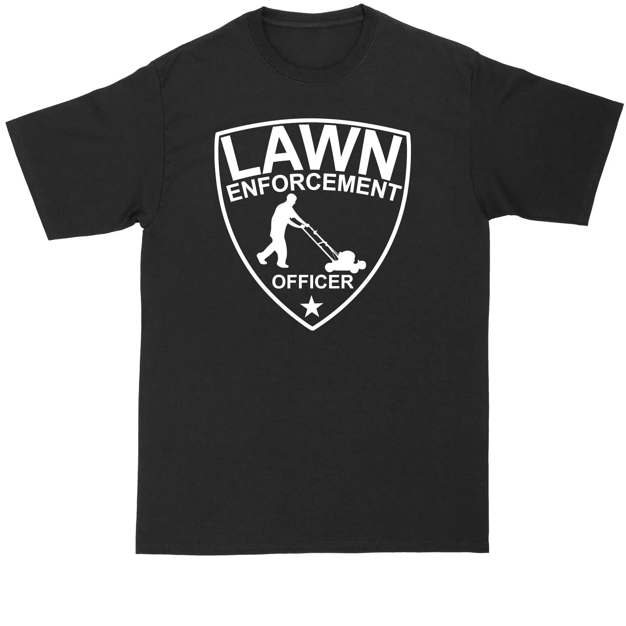 Lawn Enforcement Officer Push Mower Version Mowing T Shirt Mens Big And Tall