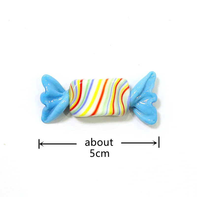 6pcs Rainbow Colored Lovely Murano Glass Sweets Candy Craft Ornaments Home Desktop Decor Party Birthday Wedding Christmas Gifts