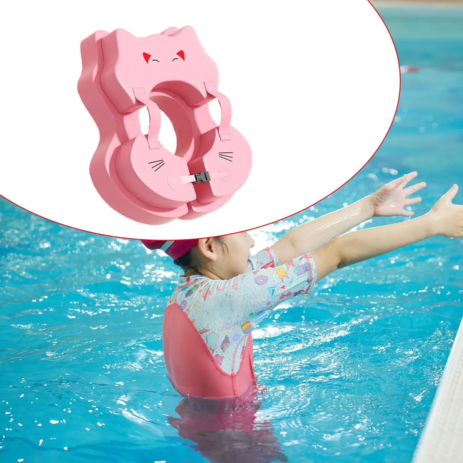 Non Inflatable ว่ายน้ําแหวนทารกลอยสระว่ายน้ําอุปกรณ์เสริม Anti Rollover เด็กว่ายน้ําลอยนุ่มน้ําหนักเบาเอวของเล่นว่ายน้ํา ﻿