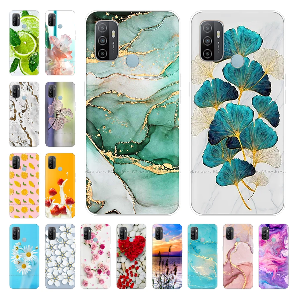 Case For OPPO A53S Silicone Bumper TPU Soft Phone Cover For OPPO A53 2020 CPH2139 A 53S A53 S OPPOA53S Cases Shockproof Fundas