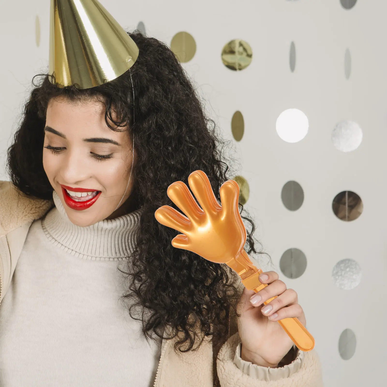 Colorful Hand Clapper Noisemaker Party Favor Cheer Props for Concert Celebration Festival Sporting Events Loud Noise Makers