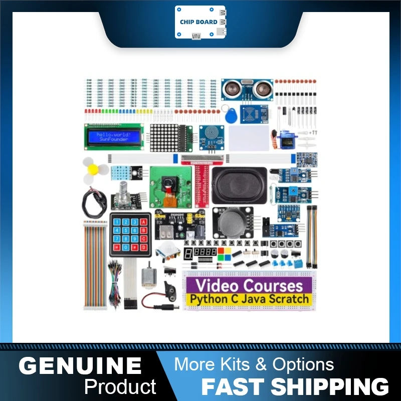 SunFounder Raspberry Pi Raphael Kit, Pi 5/4B/3B+/Zero 2W Starter Pack, Courses Included