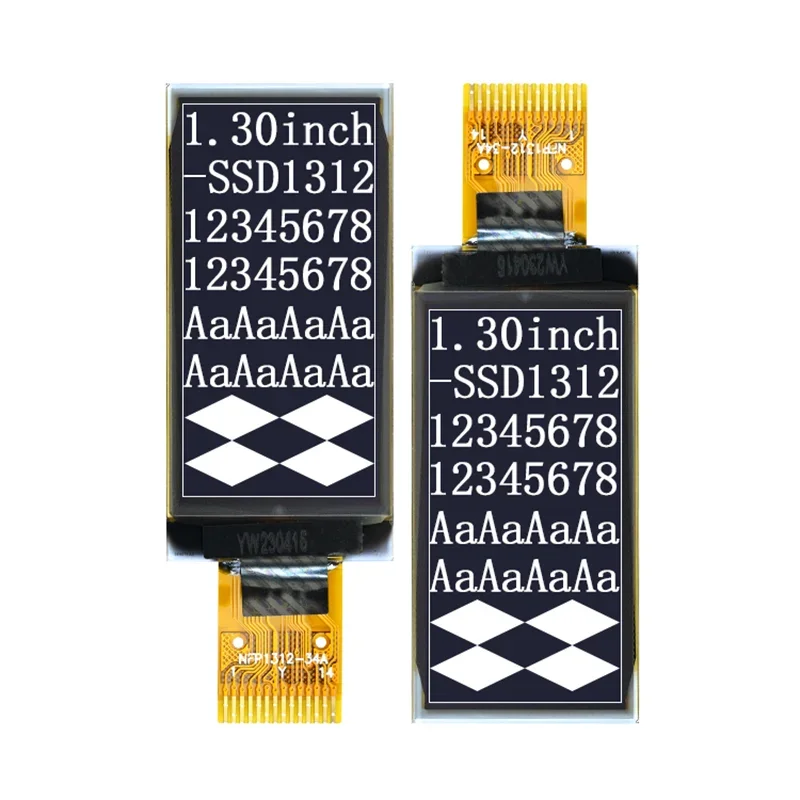 Tela OLED de 1,3 polegadas com resolução 128 * 64 SSD1312 Driver IIC Interface Display OLED de alto brilho 14 pinos