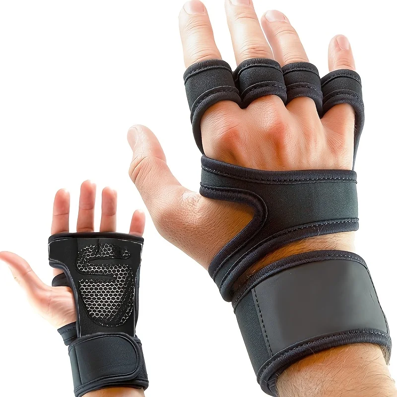 1 Paar Trainings-Sporthandschuhe für Männer und Frauen, Workout, Fitness, Bodybuilding, Gewichtheben, Fitnessstudio, Hand, Handgelenk, Handflächenschutz, Hanteln