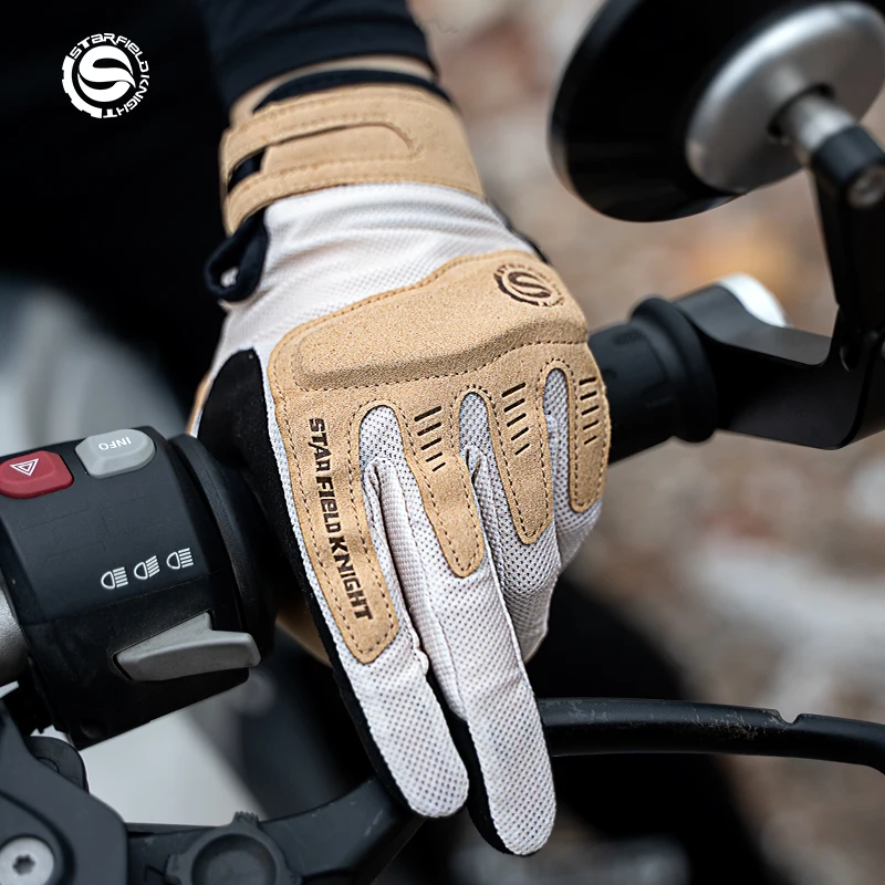 SFK Motorcyle Gloves Accessories For Women Knights Professional Protective Gears Full Finger Guantes Summer Mesh Breathable image 2