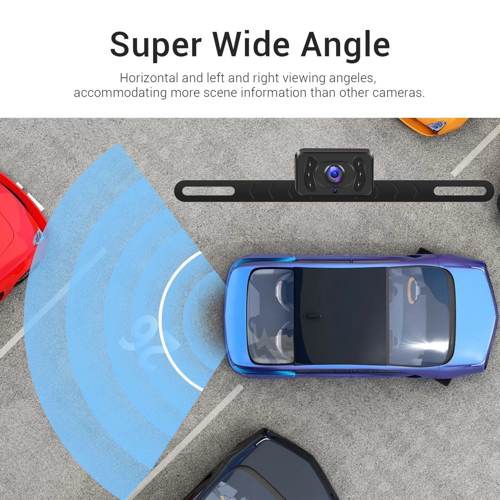 Leekooluu 5 Inch Ips Achteruitkijkmonitor Draadloze Auto Achteruitkijkcamera Achteruitrijsysteem Waterdicht Infrarood Nachtzicht