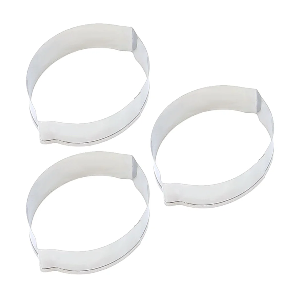 

3Pcs Lemon Shape Stainless Steel Mold Eco-Friendly Non-Stick Fondant Cake Chocolate Baking Mold DIY Dessert Cutter