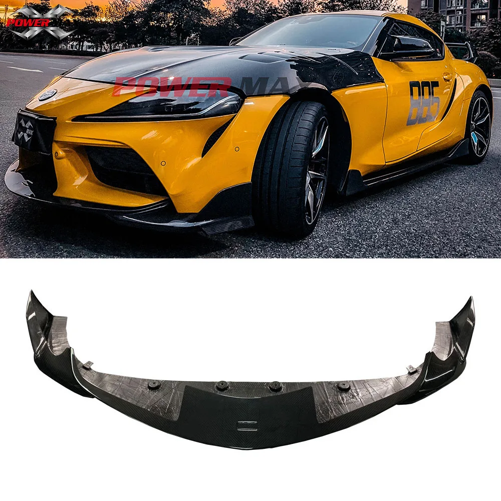 Carbon Fiber Toms Style Front Bumper Lip For Toyota Supra A90 A91 Mk5 Front Splitter