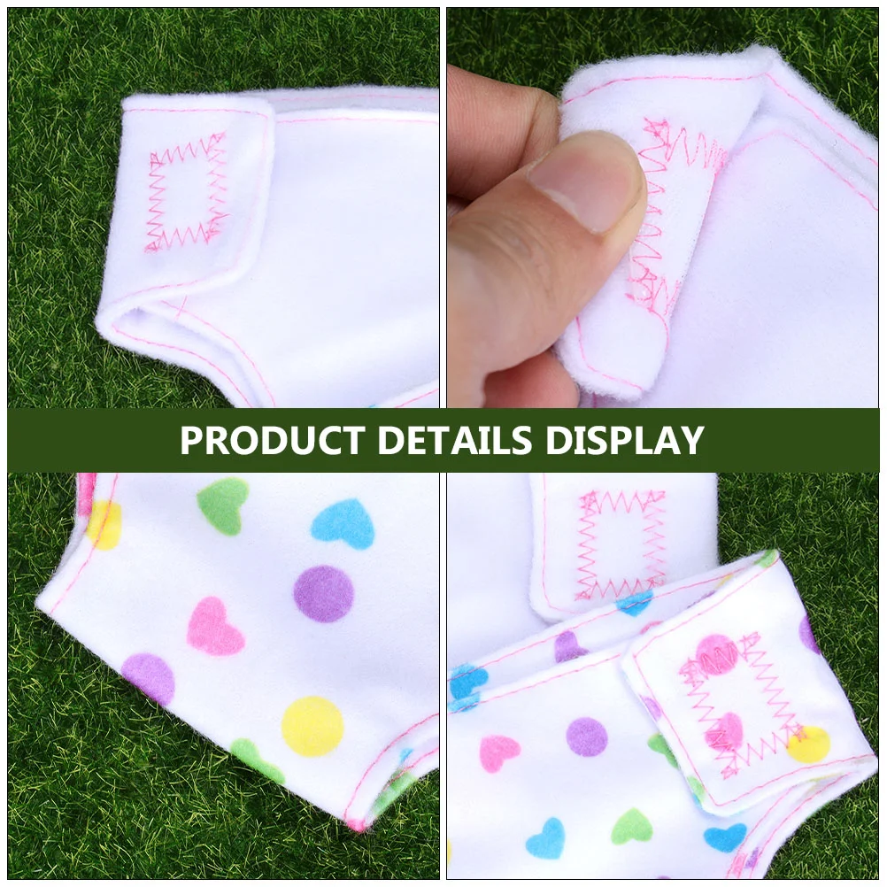6 stuks stoffen luiers herbruikbaar wasbaar ondergoed voor 18 inch babyaccessoires luiers speelgoed outfits speelsets kindercadeau