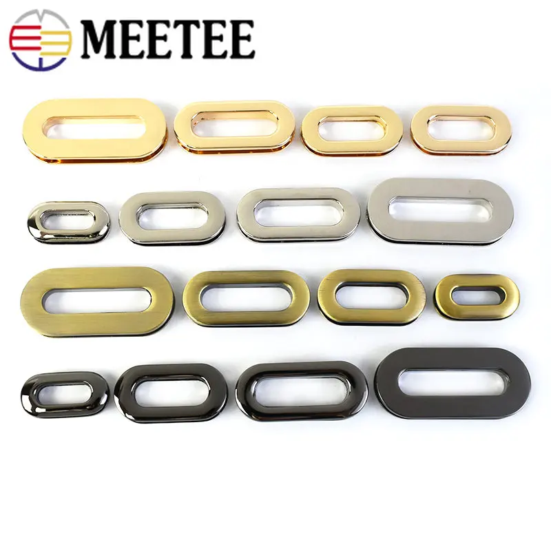 4/10Pcs Metal Oval Ring Eyelets Buckle Screw Grommet Leather Bag Craft Garment Belt Shoes Decoration Clasp Sewing Accessories