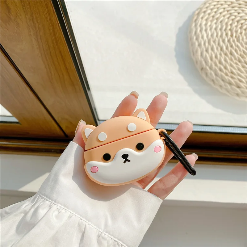 Симпатичный милый чехол Shiba Inu с рисунком Kawaii для Airpods Pro 1, 2, поколения, силиконовый чехол для Apple Airpods 4 3 2 Gen Shell
