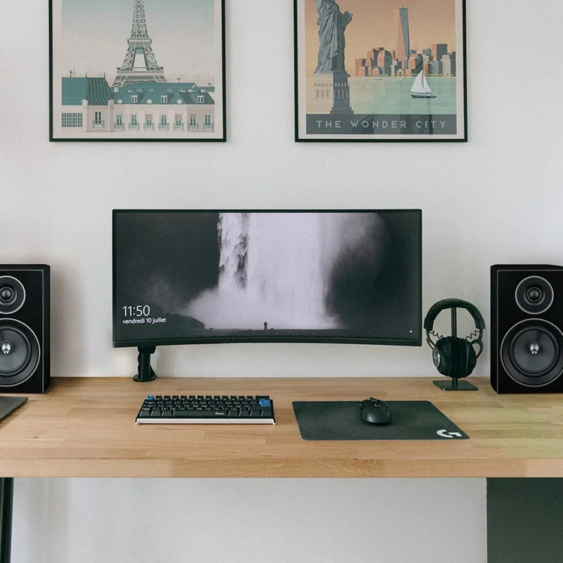 High-fidelity active 2.0 bookshelf speaker, wireless bluetooth desktop hifi speaker