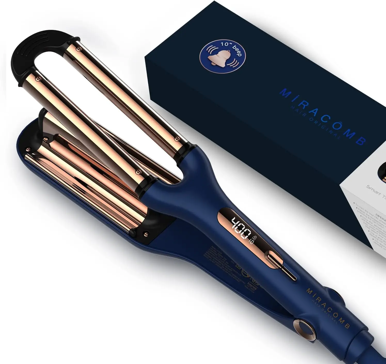 

Titanium Deep Waver Iron: Ion Tech, Digital Heat, Auto Off, Dual Voltage, 12.2 Inches