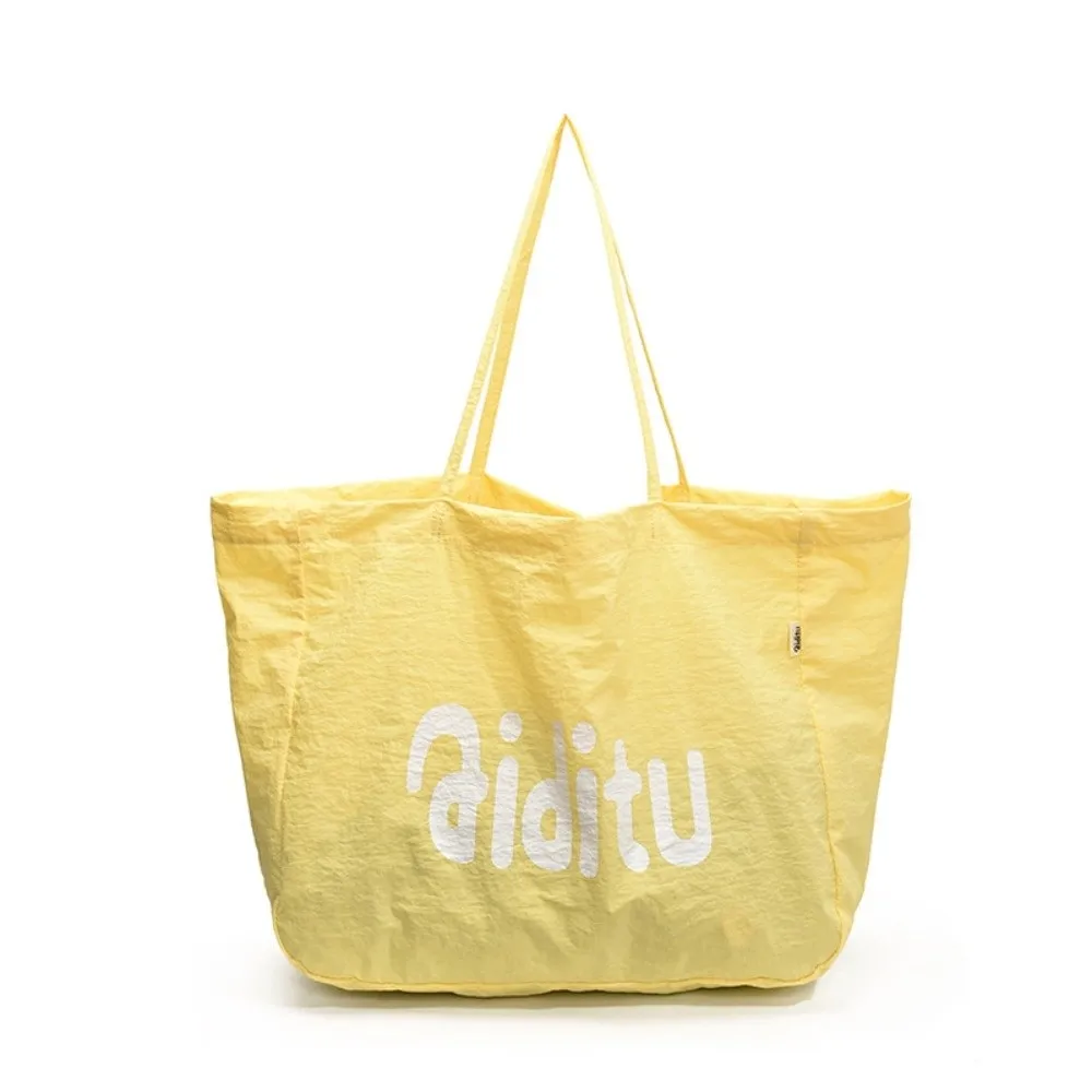 

Fashion Solid Color Oversize Tote Bag High Capacity Commuting Letter Shoulder Bag Travel Versatile Women's Handbag Girls