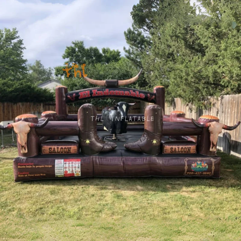 Outdoor Inflatable Entertainment Equipment Ride Machine Custom Adults Inflatable Rodeo Bull Riding