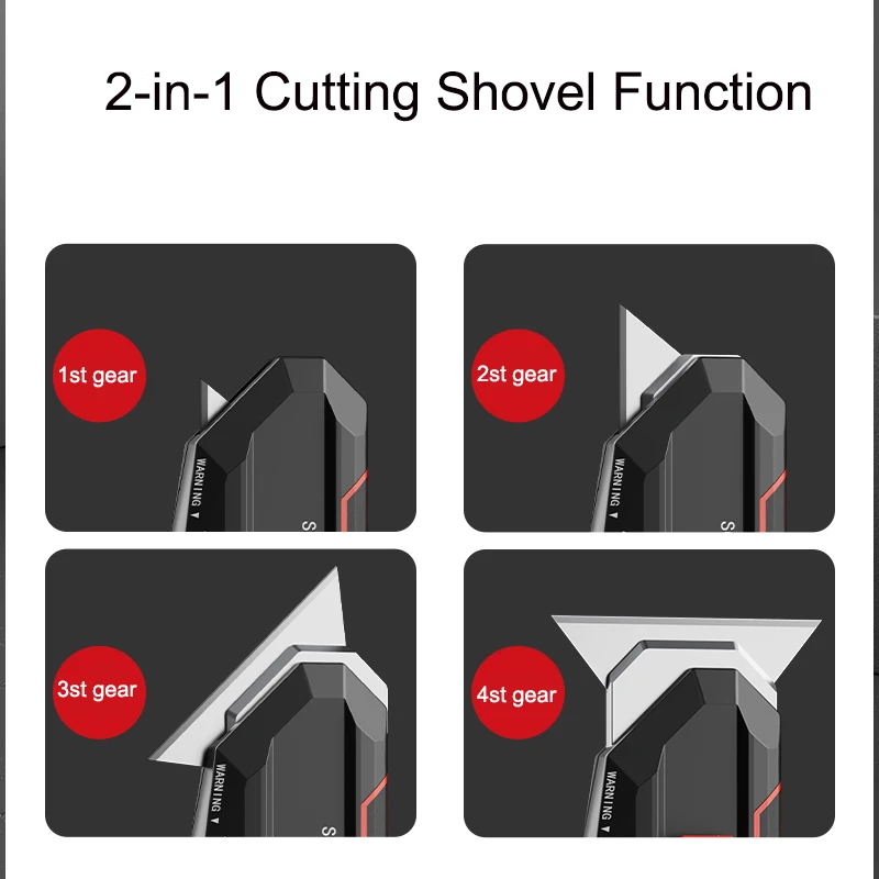 Professional Multifunctional Utility Knife Heavy-duty Box Cutter Retractable Pocket Cleaning Tools Knife Remover for Office Home