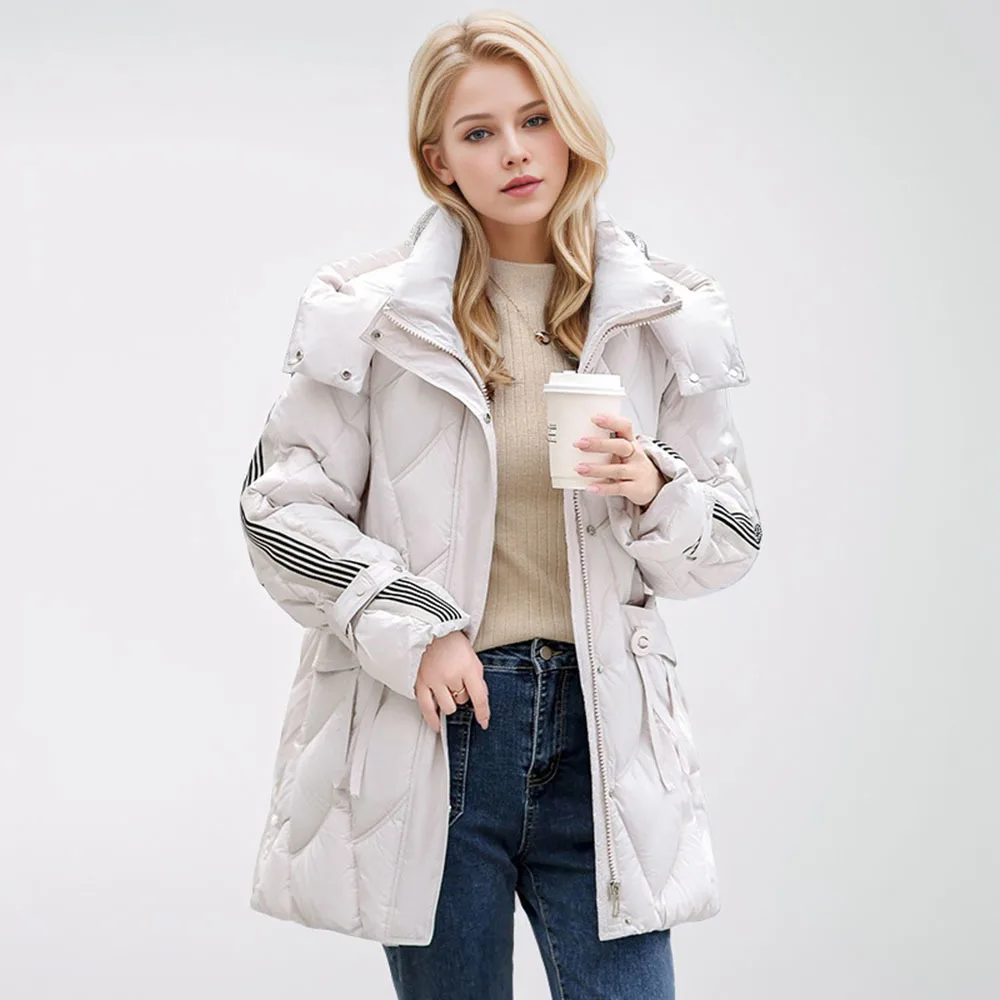 Winter Down Coat 2024 Parkas Women Cotton Jacket Coat Ladies Long Hooded Outwear Parka Thick Cotton Padded Female Overcoat Tops