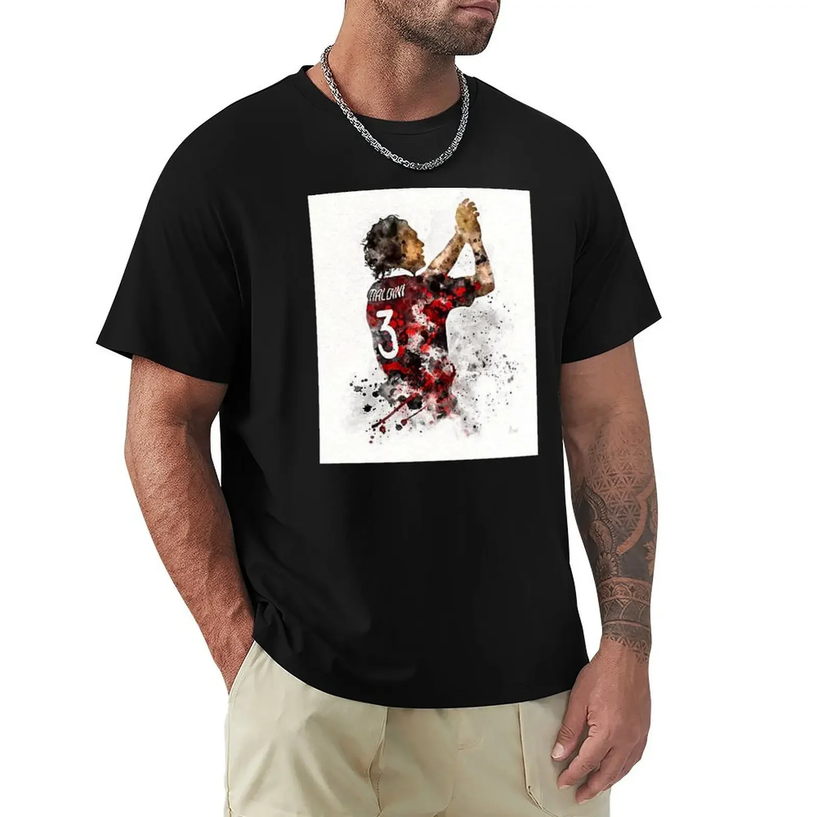 

Paolo Maldini T-Shirt rapper graphic tees heavyweights baggy shirts mens clothing