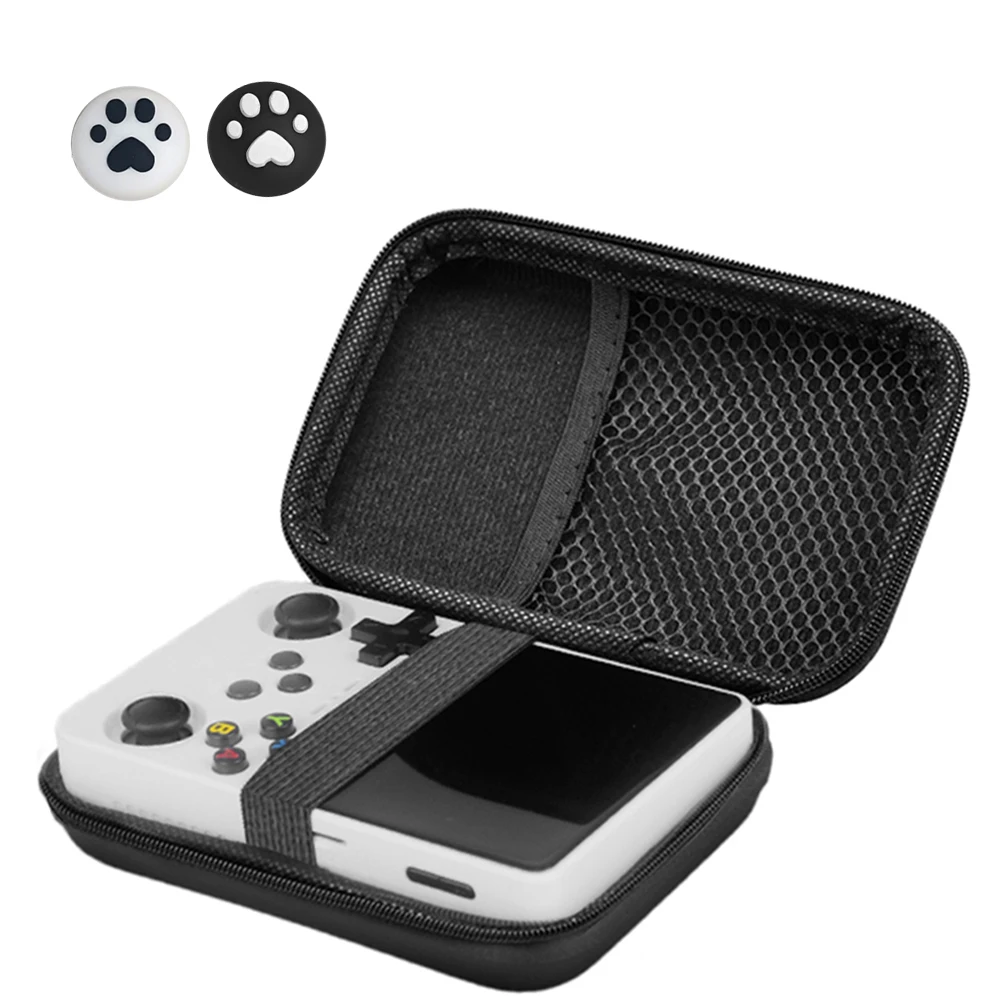 EVA Portable Storage Bag Shockproof with 2 Joystick Caps Hardshell Case Waterproof for Miyoo Mini Plus/ANBERNIC RG35XX/R36S/R35S