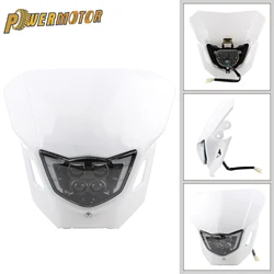 Motorcycle Headlight Plate for Yamaha WR250f WR450f YZ250F YZ450F MX WR Universal Moto Dirt Pit Bike Enduro Led Headlamp Mask