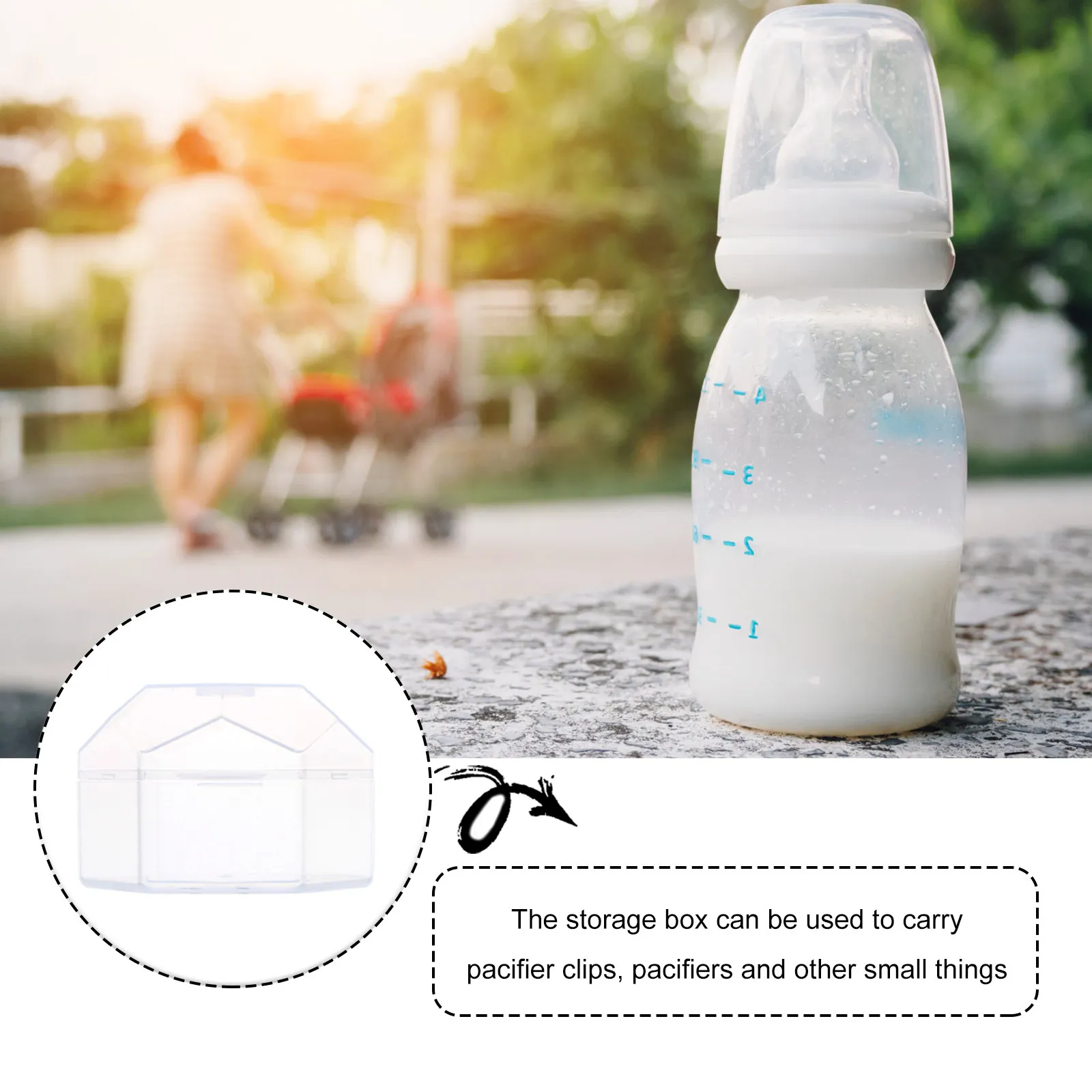 

Коробка для пустышек, 10 шт., портативный футляр для хранения детских пустышек, легкий контейнер для хранения детских принадлежностей, надежный защитный контейнер