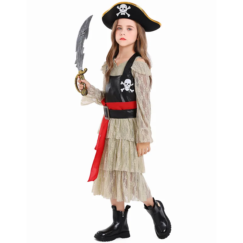 Kostium pirata karaibskiego dla dzieci Captian Jack Sparrow mały pirat chłopcy dziewczęta przebranie kostiumu Halloween Cosplay