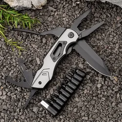 EDC Folding Multitool Pocket Knife 13 in 1 Survival Knives For Men Outdoor Camping Multi-tool Pliers Tactical Hunting Jackknife