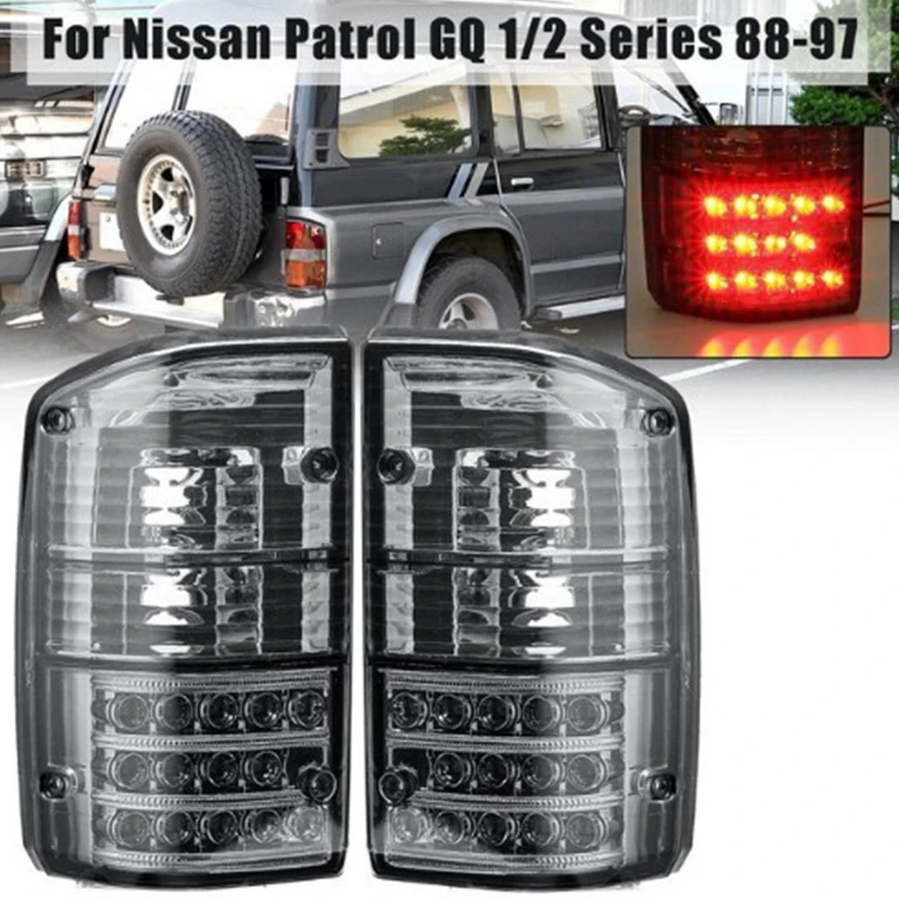 Rear Bumper LED Tail Light For Nissan Patrol GQ Y60 GR 1987-1997 Car Accessories Fog Led Red Smoked Brake Stop Turn Signal Lamp