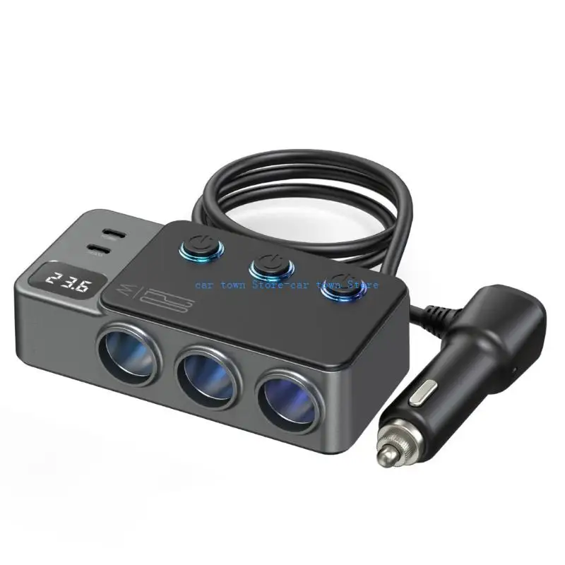 

RXJE Charging Splitter Super Charging with Independent Switches for 12V/24V Vehicle