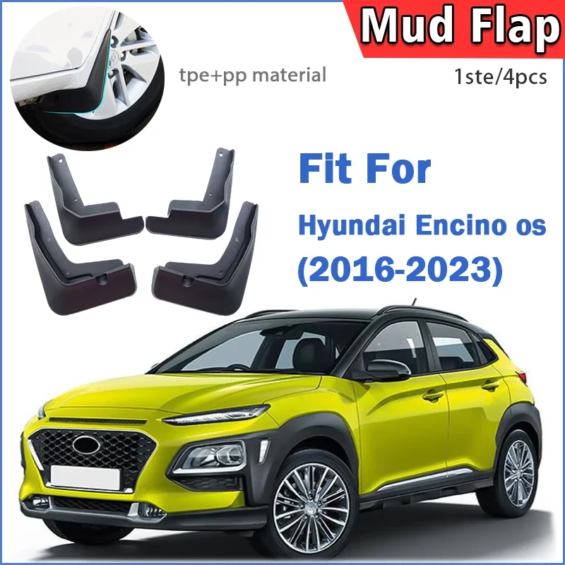 

2016-2023 For Hyundai Kona Encino OS Mud Flap Guards Splash Mudguard Fender Mudflaps Car Accessories Front Rear 4PCS