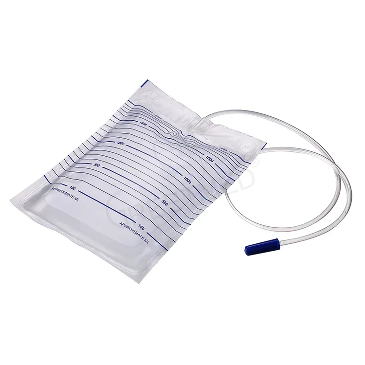 Greetmed emergency travel economic portable male adult disposable 2000ml urine bag with belt