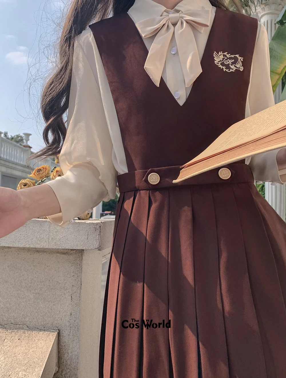 [Historia del té] Trajes de vestir delantal de las mujeres japonesas para niñas, uniforme de escuela secundaria de clase JK, ropa para estudiantes