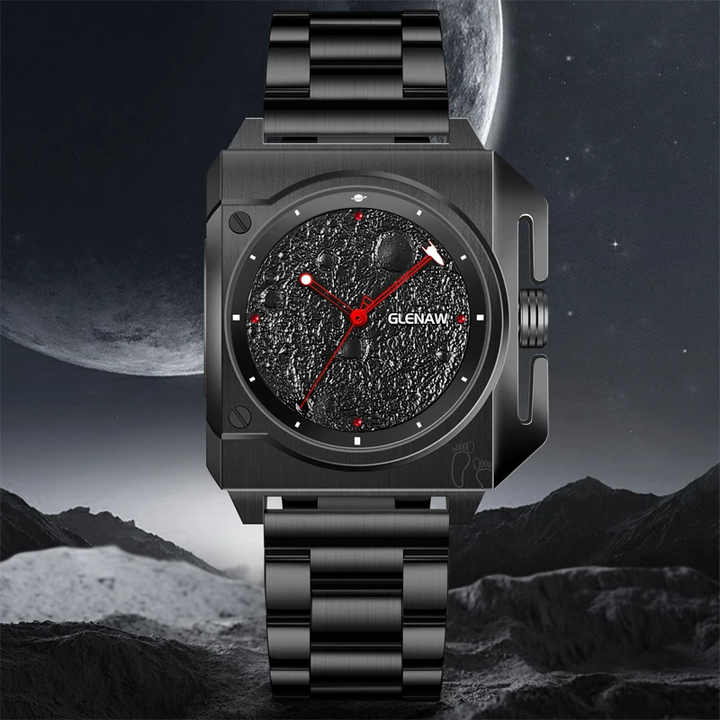 Relogio Masculino GLENAW Mens Watches Top Brand Luxury 316 Steel Mechanical Watch Men Waterproof Automatic Watch Montre Homme